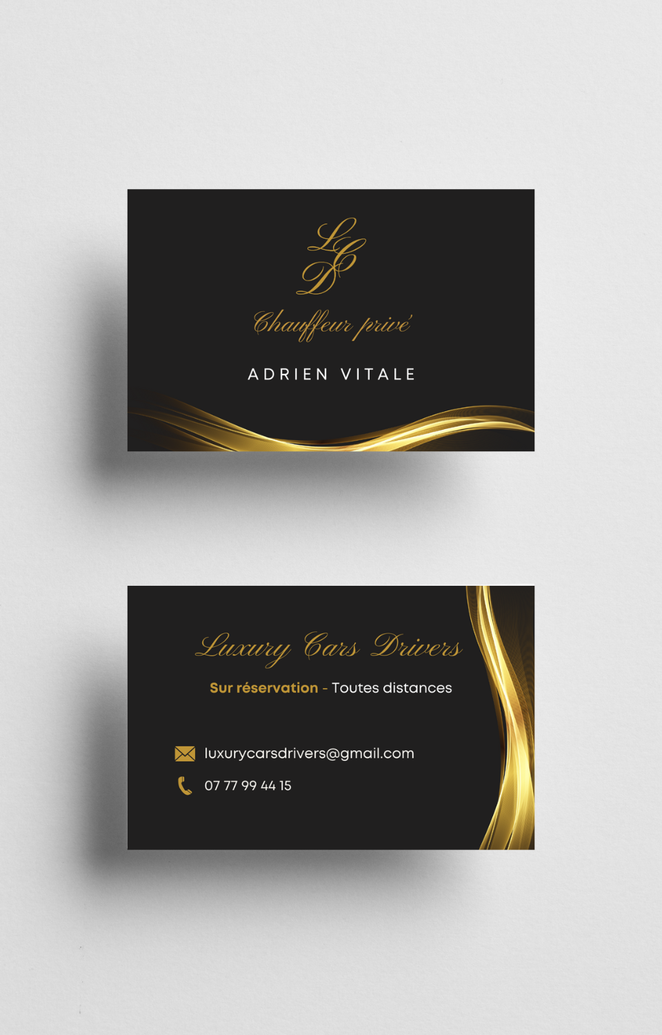 Carte de visite chauffeur privé