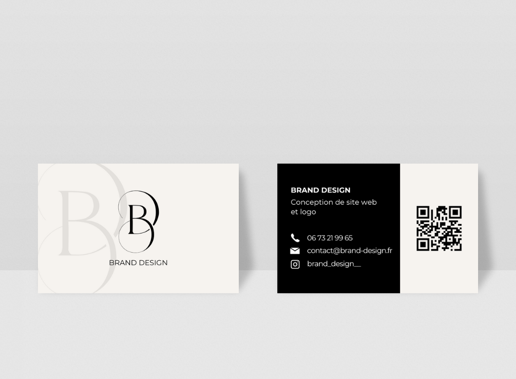 Carte de visite avec QR code